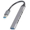 GEMBIRD 4-port USB HUB USB3 x 1 port USB2 x 3 jungtys sidabrinis