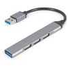 GEMBIRD 4-port USB HUB USB3 x 1 port USB2 x 3 jungtys sidabrinis