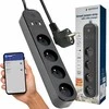 Gembird Inteligentna listwa zasilająca tuya 4xfr 2xusb-a 1xusb-c juoda