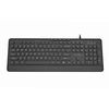 Gembird klaviatūra su laidu multimedialna slim, usb 5 klawiszy hotkeys, us išdėstymas, juoda