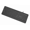 Gembird klaviatūra su laidu multimedialna slim, usb 5 klawiszy hotkeys, us išdėstymas, juoda