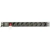 Gembird Listwa zasilająca rack (pdu), 8 gniazd typ schuko, 1u, 16a, wtyk schuko 3m