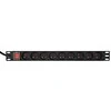 Gembird listwa zasilająca rack 19" pdu 1u, 16a, 9x gniazdo french, wtyk fr, kabelis 2m