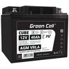 Green Cell Žalias Cell Žalias Cell CUBE AGM IP54 12V 40Ah VRLA Baterija Gel gilaus ciklo motoroleris vejapjovė valtis barža vejapjovė traktorius žvejybos laivas