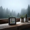 „GreenBlue“ belaidė meteorologinė stotelė, temperatūros + drėgmės įėjimas/išėjimas, laikrodis + žadintuvas + data, °C / °F, iki 60 m, juoda, GB169 B
