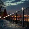 GreenBlue Saulės energija varoma LED lempa stulpui gb125 ww 60x40mm, 3200k