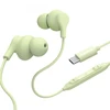 Hama Ausinės į ausis įkišamos curly usb-c žalia