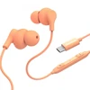 Hama Įstatomos į ausis (į ausis įkišamos tipo) ausinės curly usb-c oranžinė