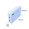 Hama Power Pack Pocket 10 10000 mAh 2x USB-A mėlyna