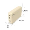 Hama Power Pack Pocket 10 10000 mAh 2X USB-A smėlio