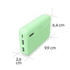 Hama Power Pack Pocket 10 10000 mAh 2X USB-A žalia