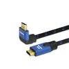 HDMI-HDMI v2.1 kabelis, 3 m, 8K, kampinis, OFC, varis, paauksuotas, Ethernet / 3D CL-148 SAVIO mėlyna-juoda