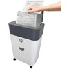 Hewlett Packard (HP) „HP Oneshred Auto 100cc“ smulkintuvas, baltas ir pilkas