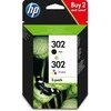 Hewlett Packard (HP) Tusz hp komplektas hp 302+hp 302, hp302+hp302=x4d37ae, zawiera juoda i spalva, f6u66ae+f6u65ae
