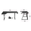Kampinis žaidimų stalas Huzaro Hero 7.7 Gaming Desk, Juodas
