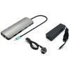 I-tec USB-C metalinis nano 2x ekrano prijungimo stotelės maitinimo šaltinis100w + įkroviklis 100w