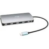 I-tec usb-c metalo nano prijungimo stotelė 3x ekranas 2x dp 1x hdmi lan maitinimo tiekimas 100 vatų