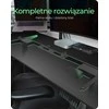 Icy Box Elektra reguliuojamas stalas su viršumi ib-ew122b-tt 140x70 cm skirtas sėdėti ir stovėti