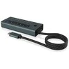 RaidSonic Icy box ib-hub1457-c31 usb 3.2 gen 1 (3.1 gen 1) type-c 10000 mbit/s mėlyna, pilka