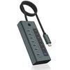 RaidSonic Icy box ib-hub1457-c31 usb 3.2 gen 1 (3.1 gen 1) type-c 10000 mbit/s mėlyna, pilka