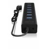 RaidSonic „Icy Box IB-HUB1700-U3“ USB 3.2 kartos 1 (3.1 kartos 1) A tipo 5000 Mbit/s, juodas