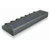Icy Box Ib-hub1701-c3 7xusb tipo a, įjungimo / išjungimo jungiklis kiekvienam USB prievadui