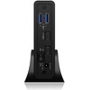 Icy Box IB-382H-C31 2.5/3.5 HDD korpusas su integruotu šakotuvu 1xUSB-C, 2xUSB-A, 12v2a