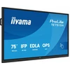 Monitorius IIYAMA 75inch iiWare21E EDLA -Google-GMS-apps Android 14 16 summer 2026 Octa-core SOC 6/128GB 40-Points PureTouch IR+