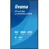 Monitorius iiyama LH5066UHSB-B1AG skaitmeninis ekranas Plokščias skydas Digital Signage 127 cm (50") LCD Wi-Fi 800 cd/m2 4K Ultra HD Juodas Integruotas procesorius Android 24/7