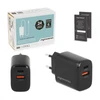 Įkroviklis Movano GaN 20W USB-C PD + USB-A (juodas)