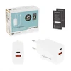 Įkroviklis Movano GaN 30W USB-C PD + USB-A (baltas)