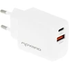 Įkroviklis Movano GaN 30W USB-C PD + USB-A (baltas)