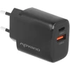 Įkroviklis Movano GaN 30W USB-C PD + USB-A (juodas)