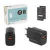 Įkroviklis Movano GaN 30W USB-C PD + USB-A (juodas)