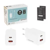 Įkroviklis Movano GaN 45W USB-C PD + USB-A (baltas)