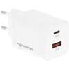 Įkroviklis Movano GaN 45W USB-C PD + USB-A (baltas)