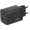 Įkroviklis Movano GaN 45W USB-C PD + USB-A (juodas)