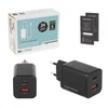 Įkroviklis Movano GaN 45W USB-C PD + USB-A (juodas)