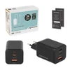 Įkroviklis Movano GaN 65W 2x USB-C PD + USB-A (juodas)