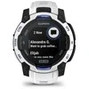 Išmanusis laikrodis Garmin Instinct® 3 – 45 mm, Solar, Baltojo akmens spalvos su baltojo akmens spalvos / mėlynu dirželiu