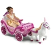Huffy elektrinė Disney princesės karieta su arkliuku 6 V rožinė