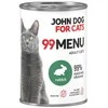 John Dog 99 meniu suaugusių triušių šlapias ėdalas Katei 400g