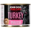 John Dog JD katėms suaugusioms kalakutienos putėsiams konservuotas šlapias ėdalas 200 g