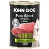 JOHN DOG Pure Juodas Special Edition Horse – drėgnas ėdalas šunims – 400g