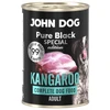 JOHN DOG Pure Juodas Special Edition Kangaroo – drėgnas ėdalas šunims – 400g