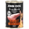 JOHN DOG Pure Juodas Special Edition triušiena – drėgnas ėdalas šunims – 400g