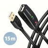 Axagon ADR-215 Aktyvus prailginimas USB 2.0 A-M > A-F laidas, 15 m ilgio. Maitinimo variantas.