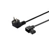 Maitinimo Laidas - SAVIO CL-116 1.8m IEC C13 Kampiniai Jungtys Juodas