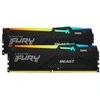 RAM Kingston Atmintis ddr5 fury beast juodas rgb 16gb(2* 8gb)/6000 cl36 expo