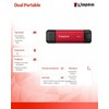 Kietasis diskas „Kingston Technology“ 2 TB nešiojamasis SSD diskas su dviem USB-A/C jungtimis, iki 1050 MB/s USB 3.2 Gen 2